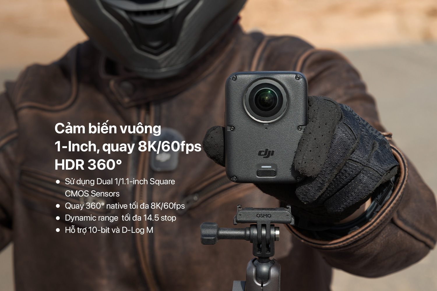 Quay 360° 1 inch và 8K/60fps gốc