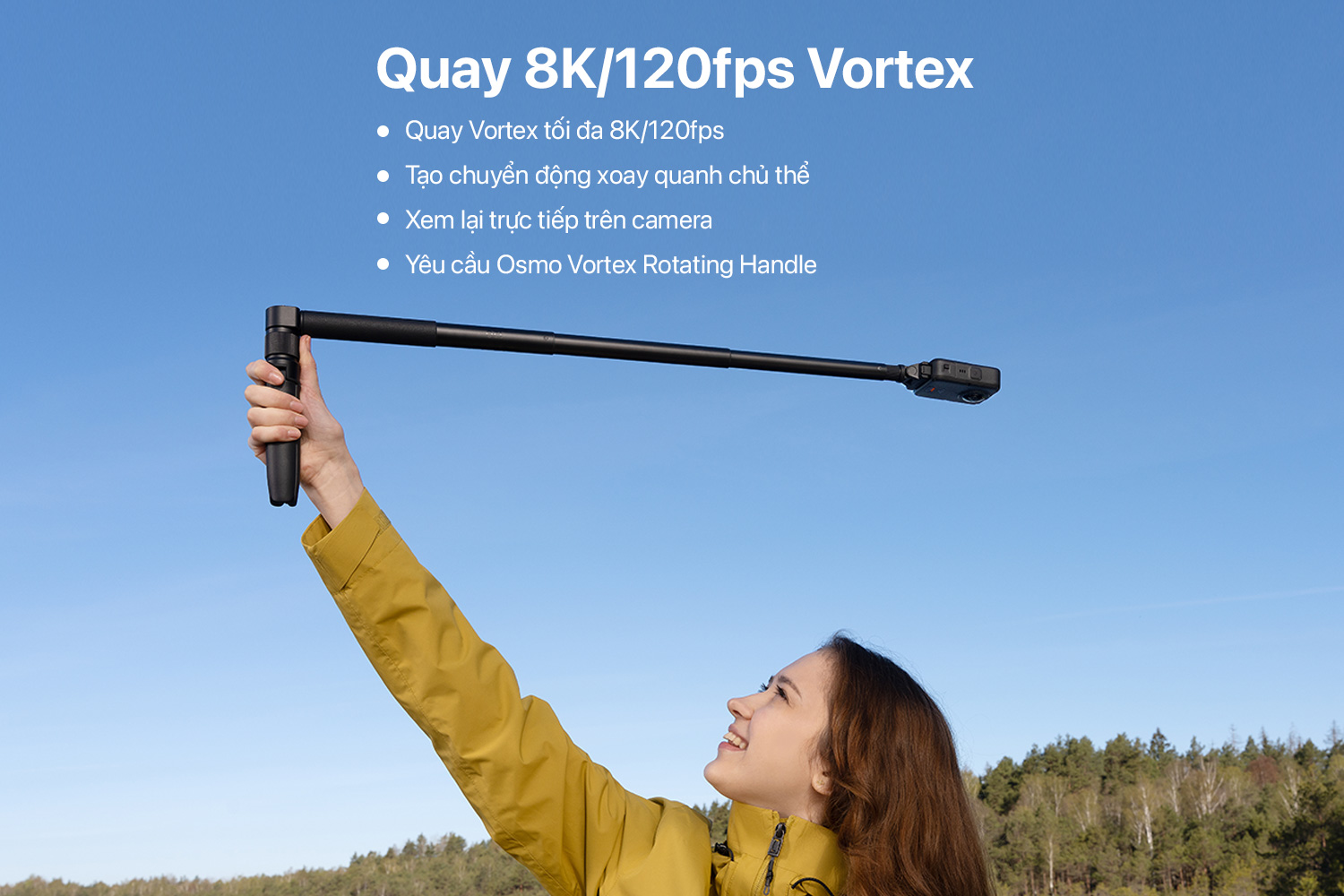 DJI Osmo 360 II hỗ trợ quay Vortex 8K/120fps
