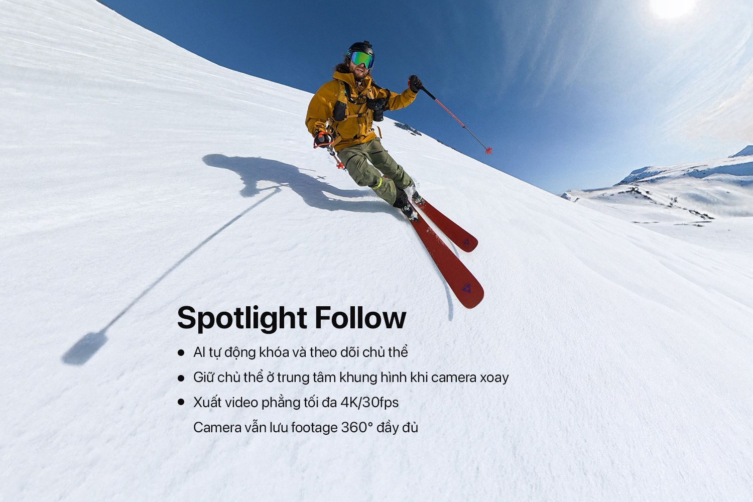 Spotlight Follow dùng AI để nhận diện và bám theo chủ thể