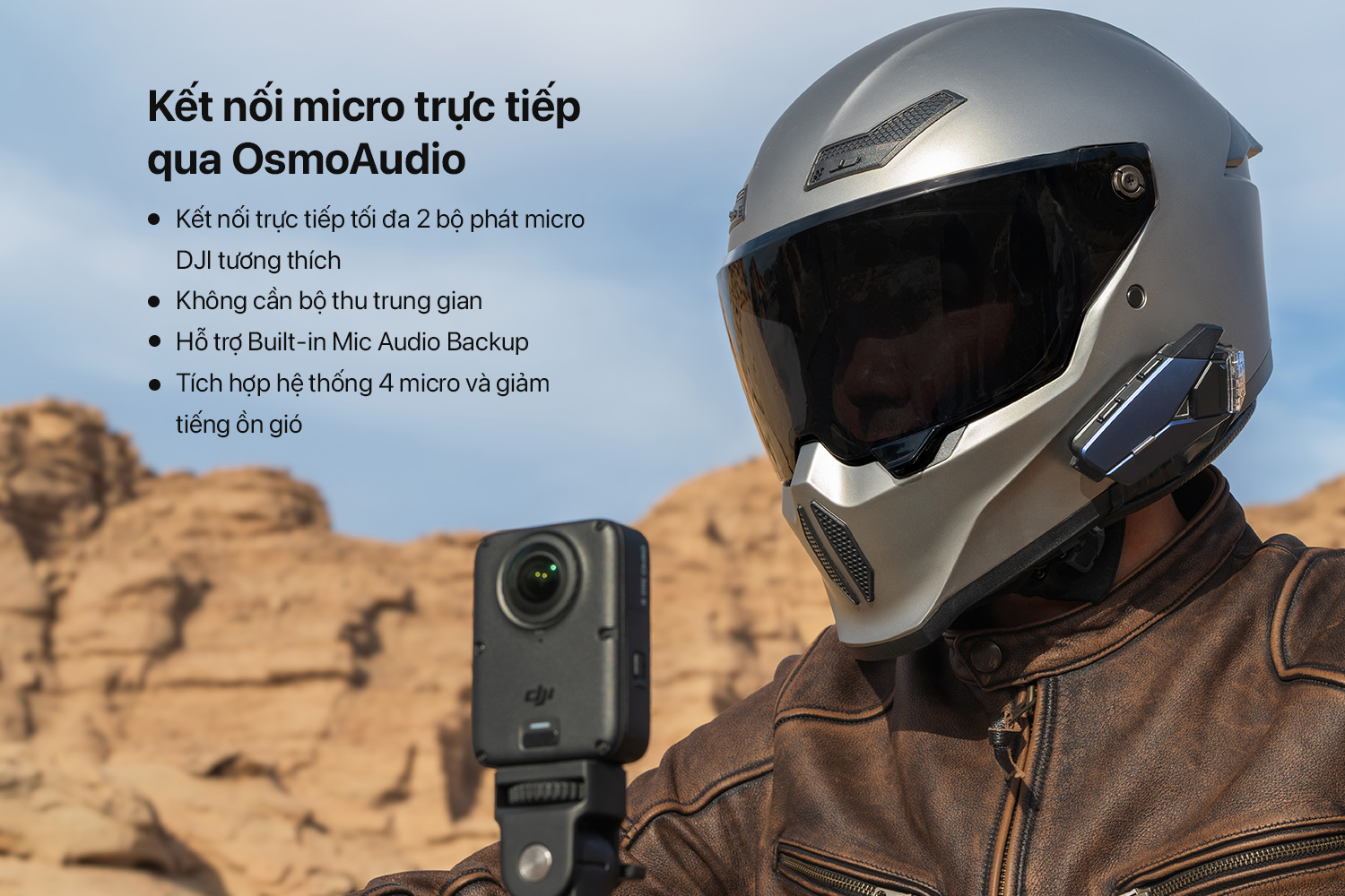 Kết nối micro trực tiếp với OsmoAudio