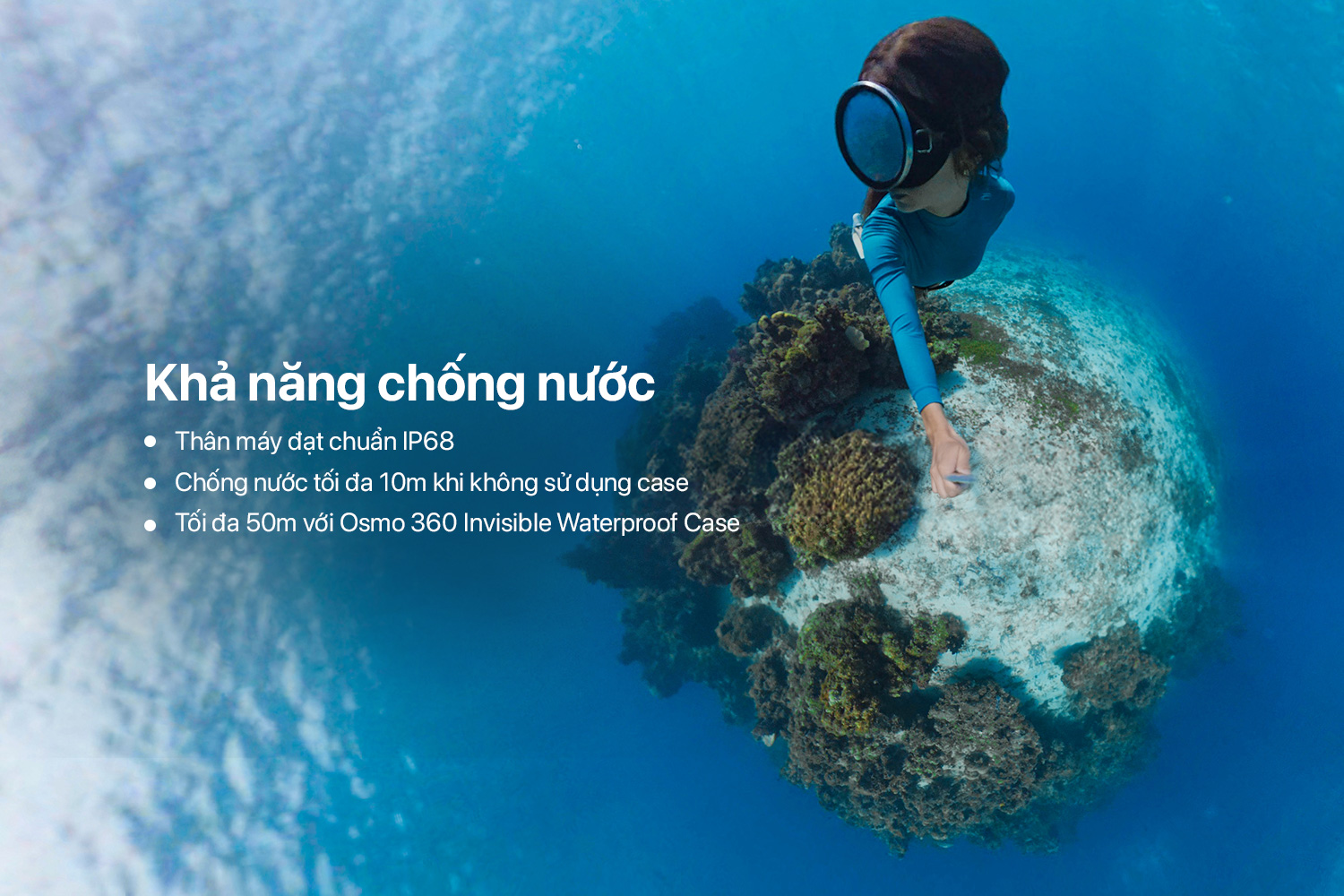 Chống nước lên tới 50m với vỏ chống nước