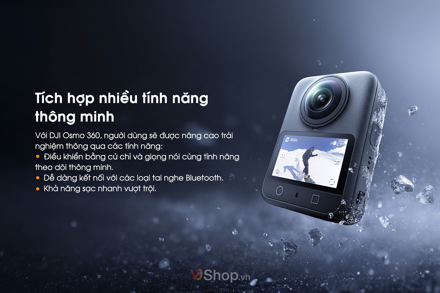 DJI Osmo 360 được trang bị nhiều tính năng thông minh