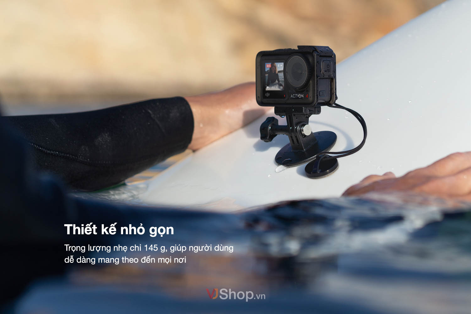 DJI Action 4 trọng lượng nhẹ chỉ 145 g