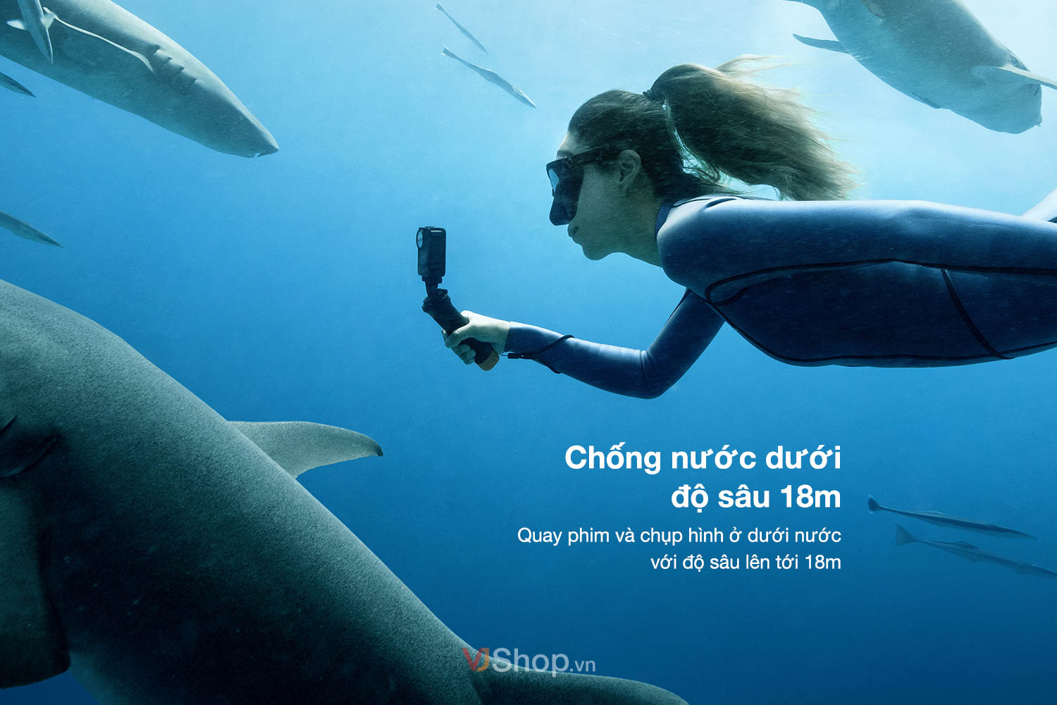 Chống nước dưới độ sâu 18m