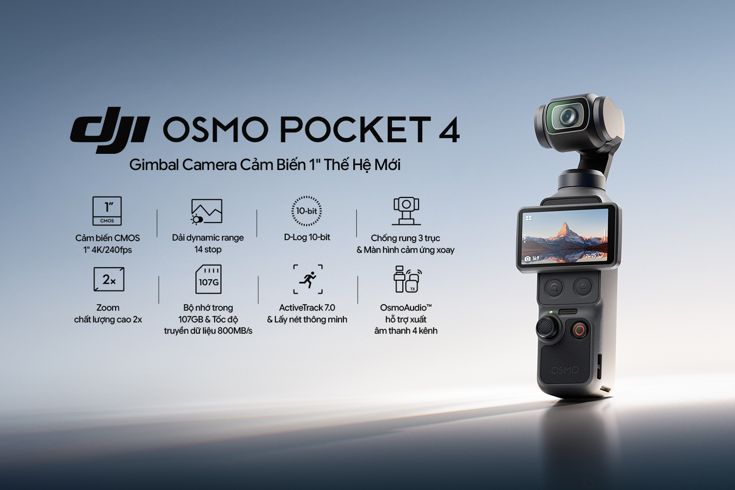 DJI Osmo Pocket 4 - Gimbal camera cảm biến thế hệ mới