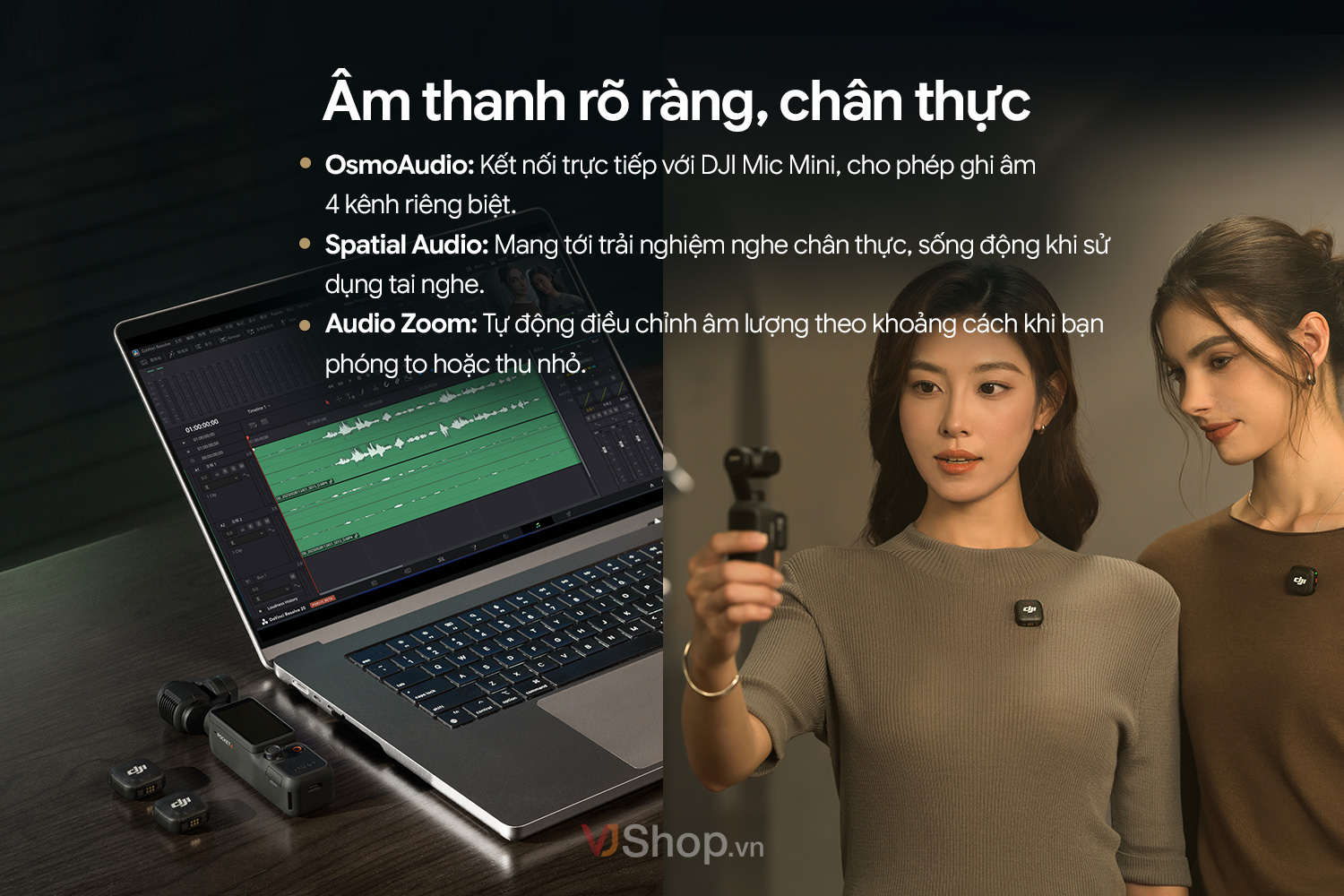 Spatial Audio và Audio Zoom