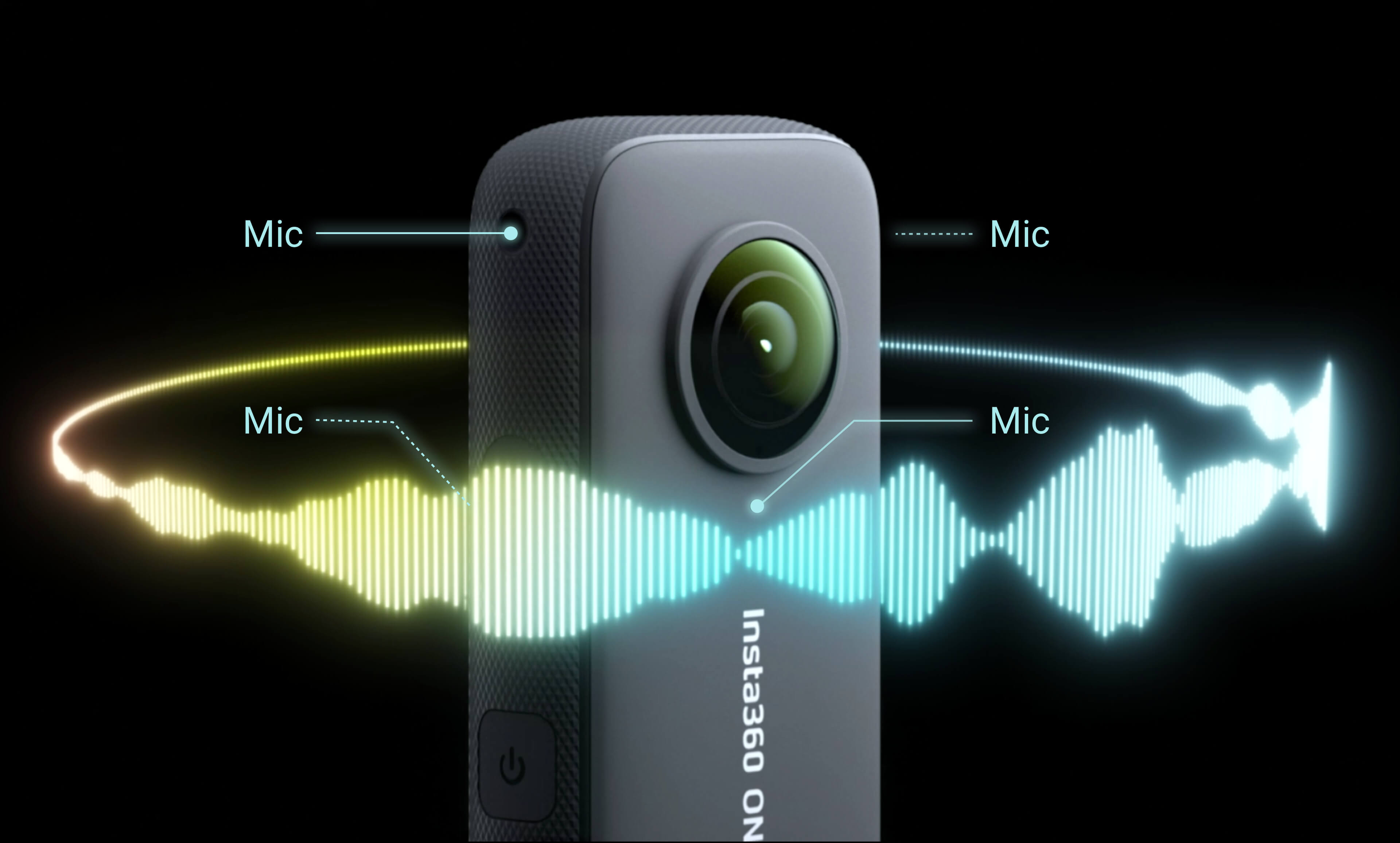 Insta360 ONE X2 - Tích hợp 4 micrô tái tạo âm thanh sống động