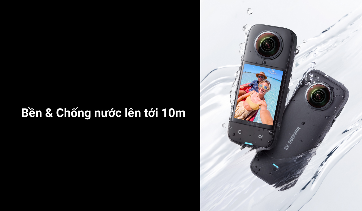 Chiếc camera hành động này có thể chống nước tối đa 10m mà không cần case bảo vệ
