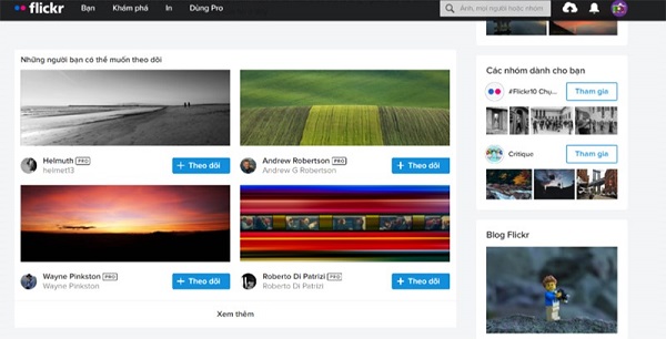 Flickr là nơi tìm ra những ý tưởng mới cho các nhiếp ảnh gia