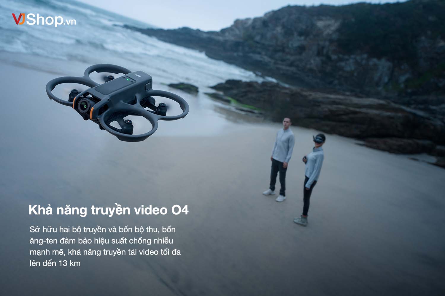 DJI Avata 2 tích hợp đường truyền video DJI O4 mang lại độ ổn định cao