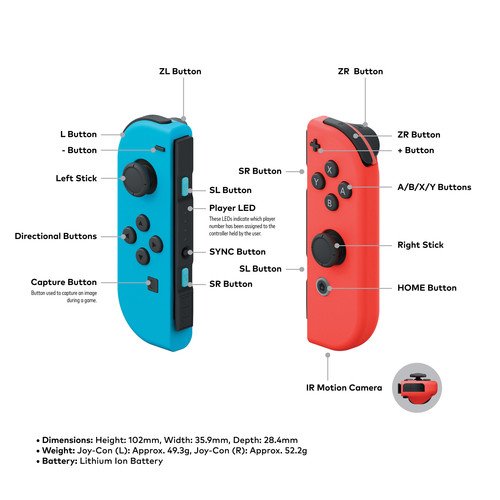 Nintendo Switch V2 (Neon Red & Blue)