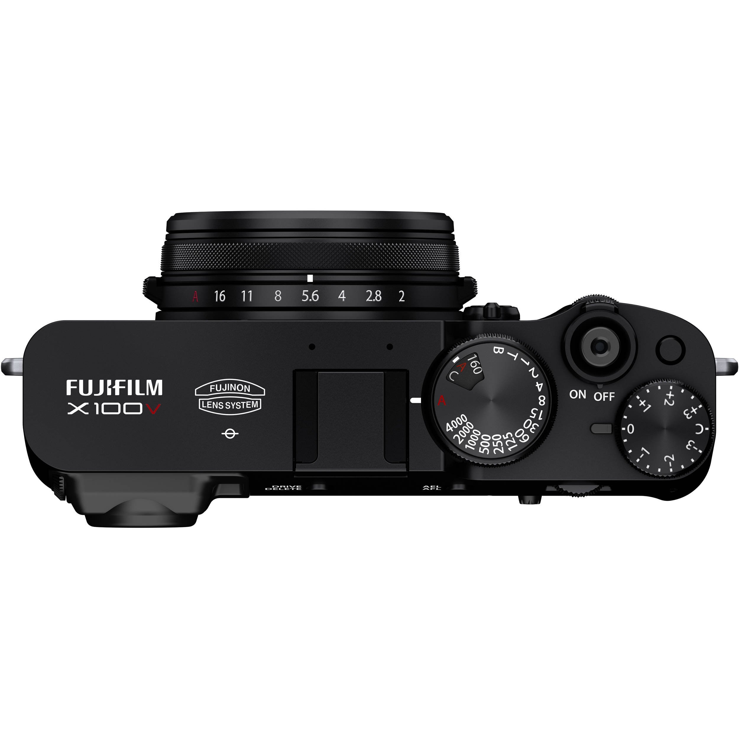 Fujifilm X100V Black mặt trên