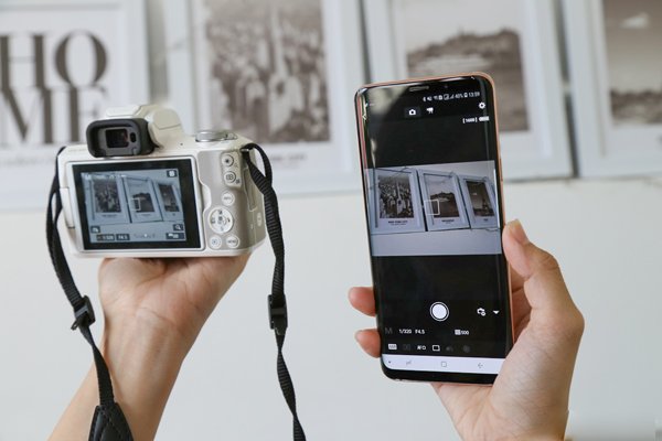 Điều khiển máy tự chụp thông qua smartphone bằng canon EOS M50