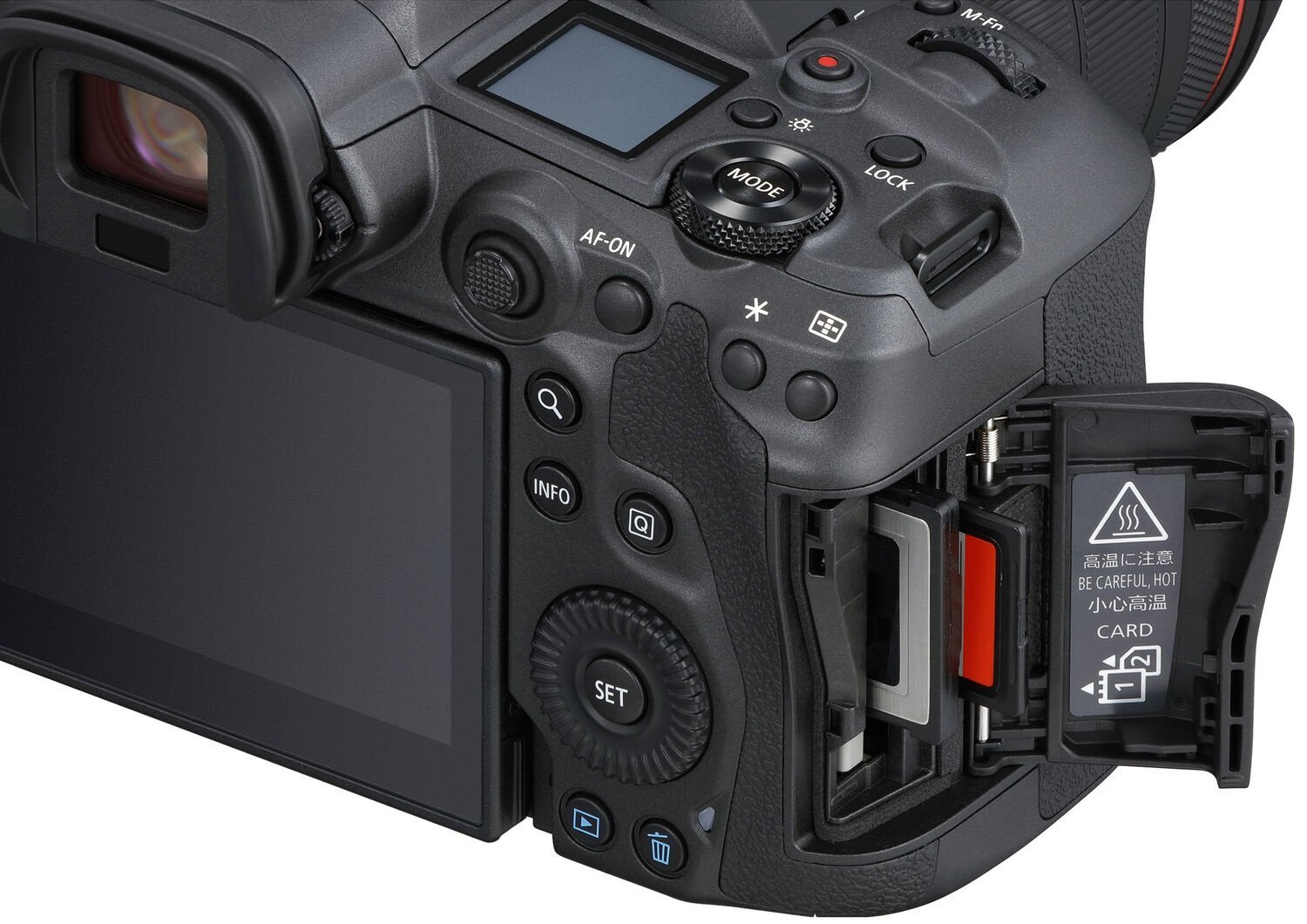 Canon EOS R5 - Hai khe cắm thẻ nhớ
