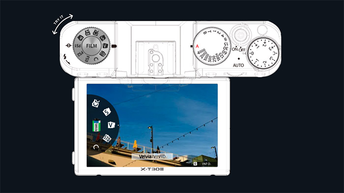 X-T30 3 tích hợp 6 chế độ Film Simulation