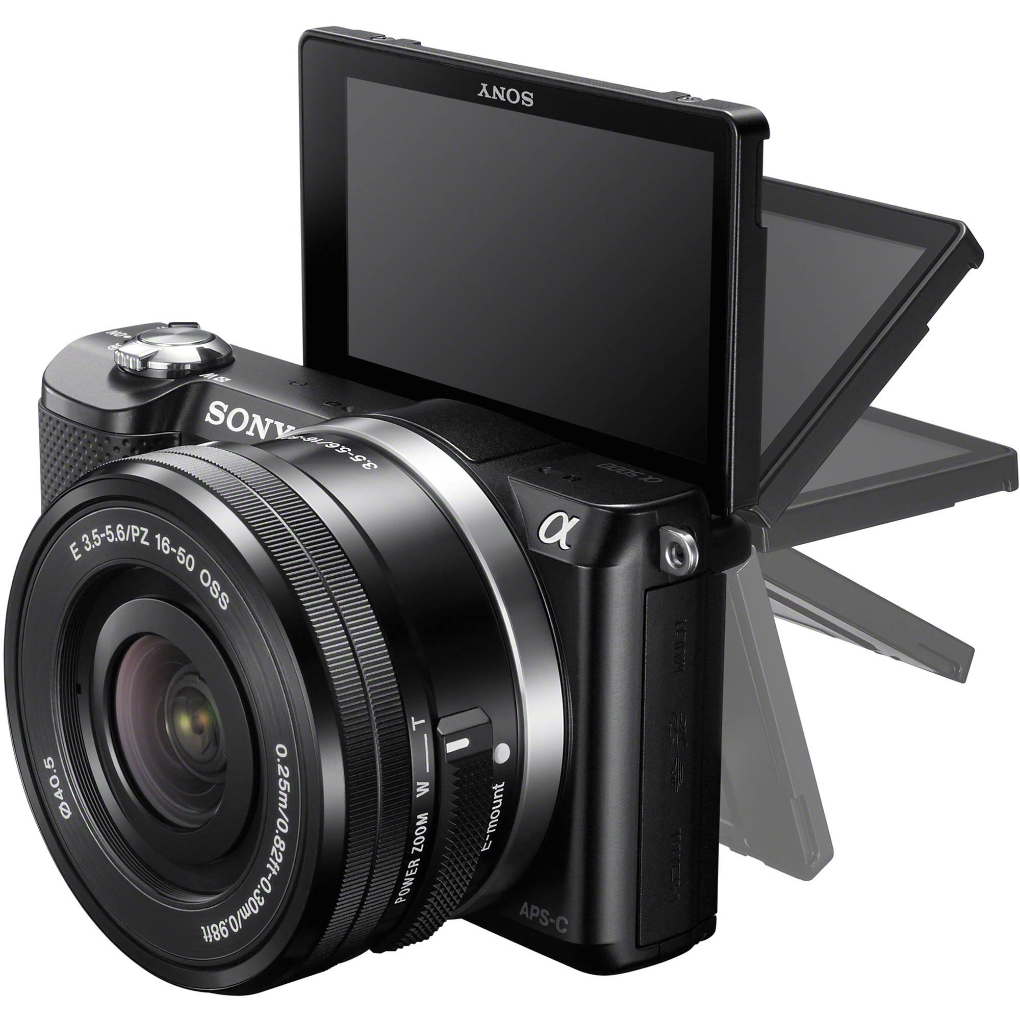 Sony Alpha a5000 Mirrorless Digital Camera ILCE5000L/B B&H Photo