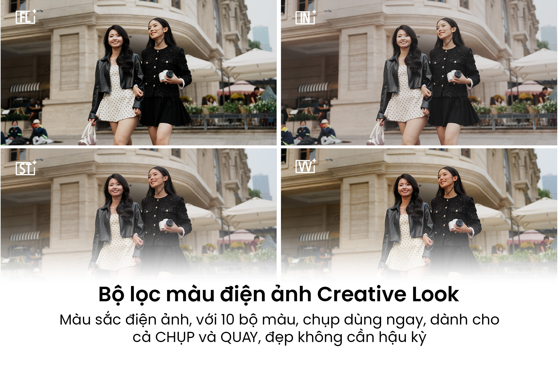 Chế độ Creative Looks để áp dụng những hiệu ứng màu