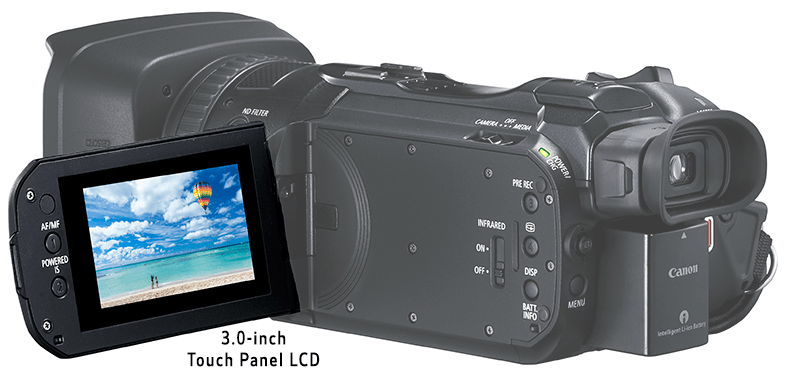 Máy quay phim Canon XA55 tích hợp màn hình LCD