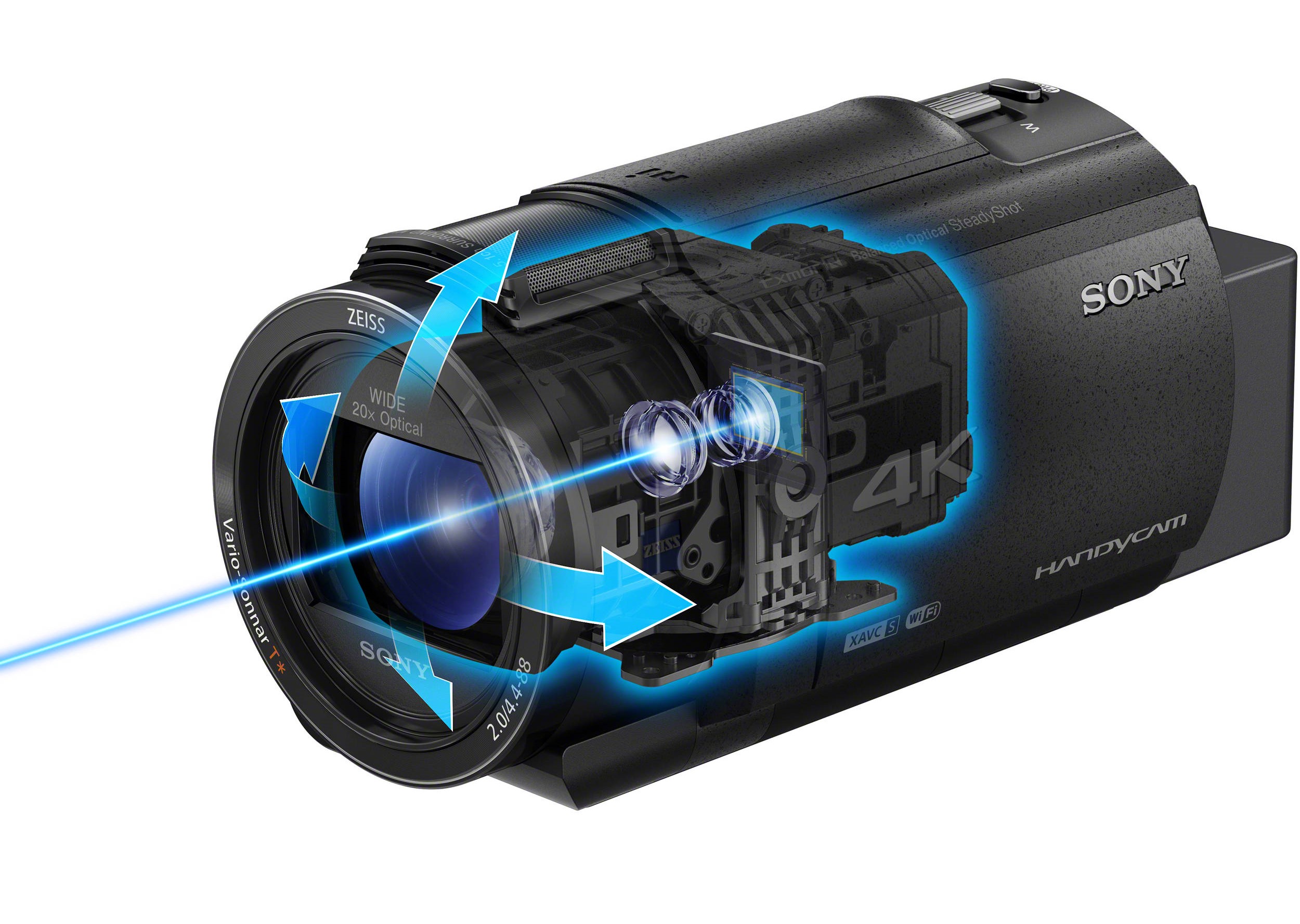 Sony FDR-AX43A UHD 4K ghi hình video kép