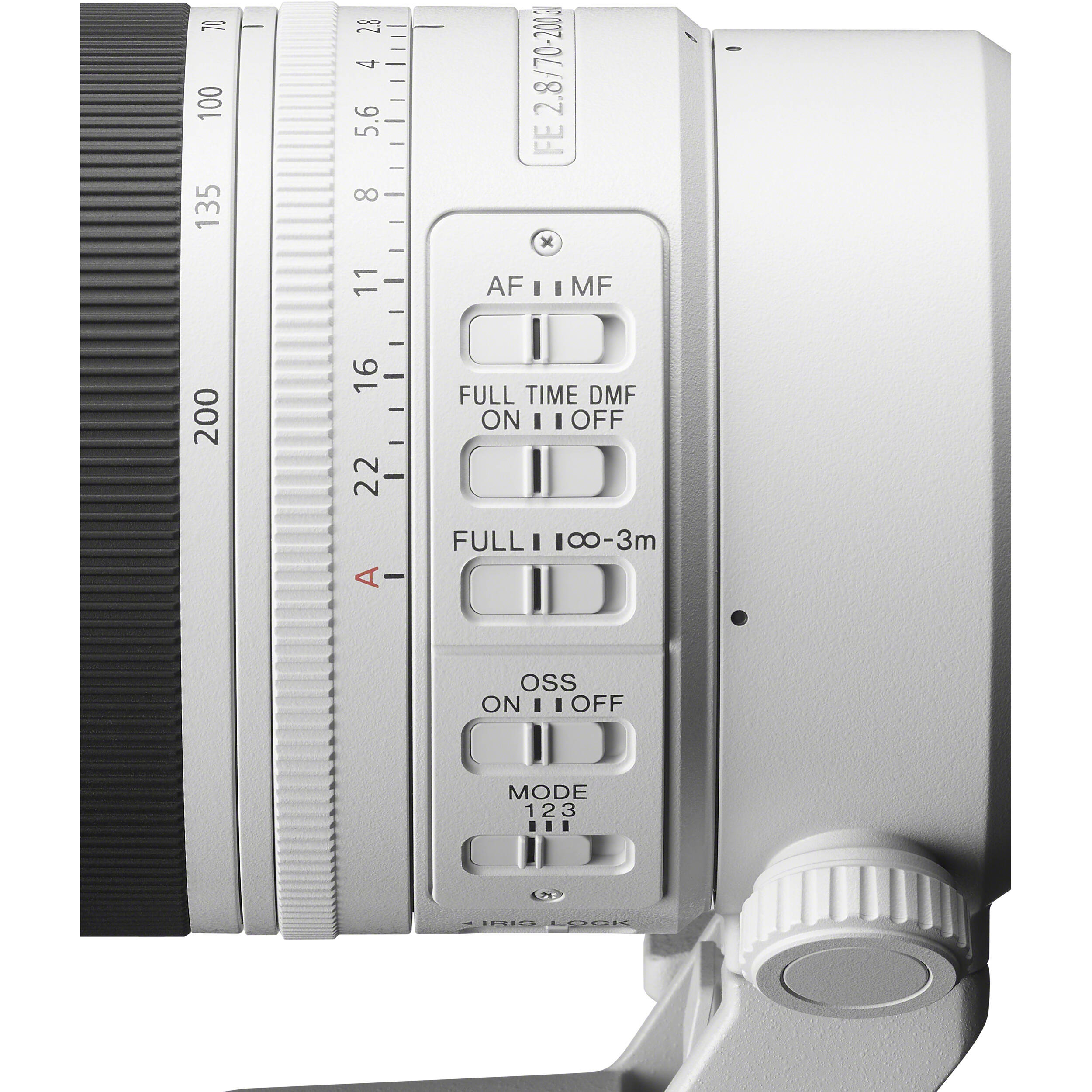 Sony FE 70-200mm f / 2.8 GM OSS II trang bị công tắc lấy nét