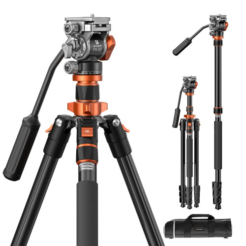 Chân Máy Quay K&F Concept K234A7 + FH-03 Fluid Head (KF09.136) | Chính Hãng