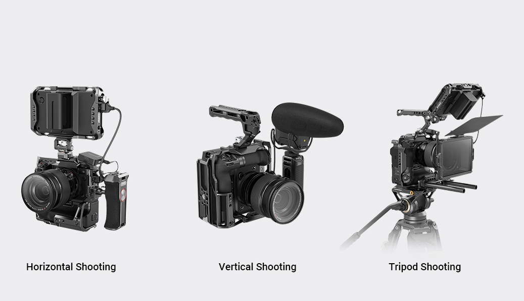 Khunng bảo vệ cho camera X-H2 X-H2S hỗ trợ nhiều kiểu dáng quay chụp