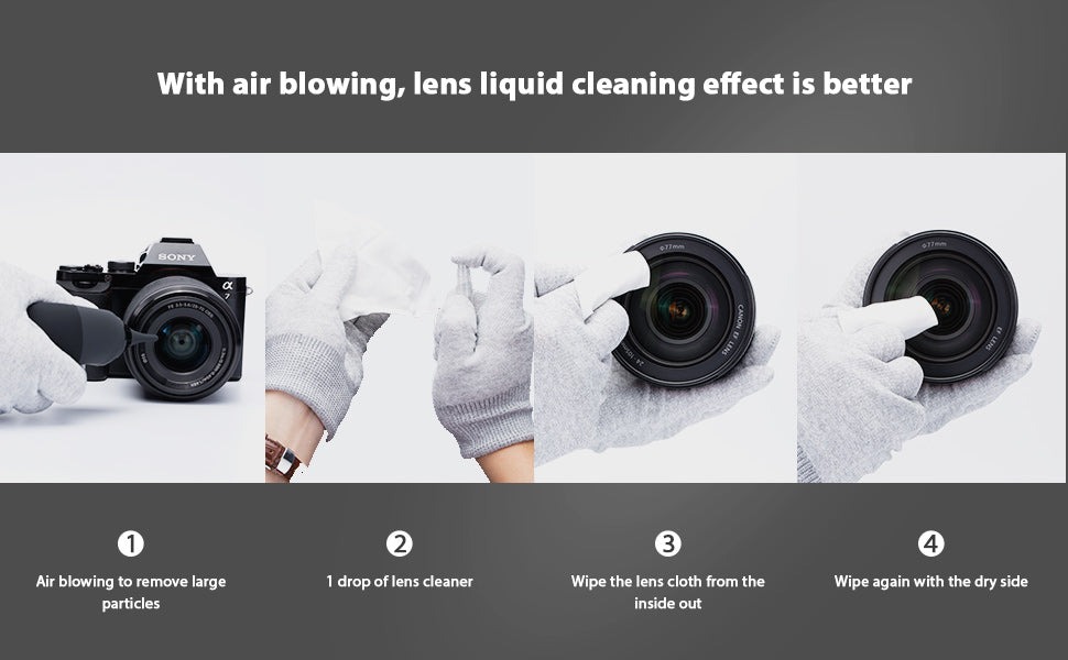 Hướng dẫn vệ sinh ống kính bằng khăn lau Microfiber VSGO V-CL01E - 20 miếng