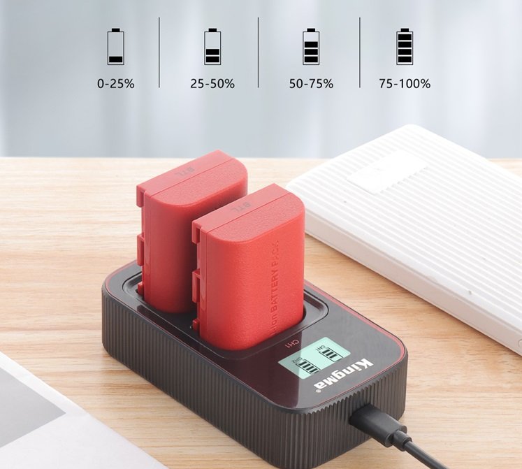 Sạc pin kép Kingma có thể sạc 2 pin cùng lúc