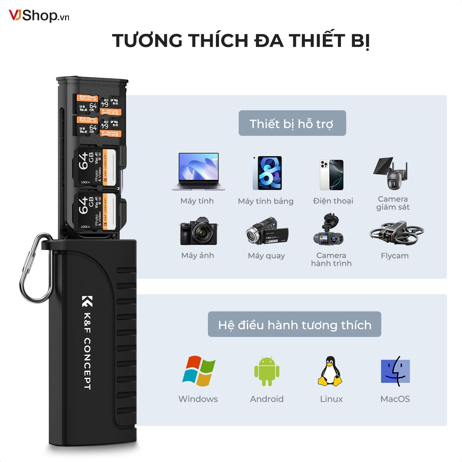 Tương thích đa nền tảng của K&F Concept KF31.190