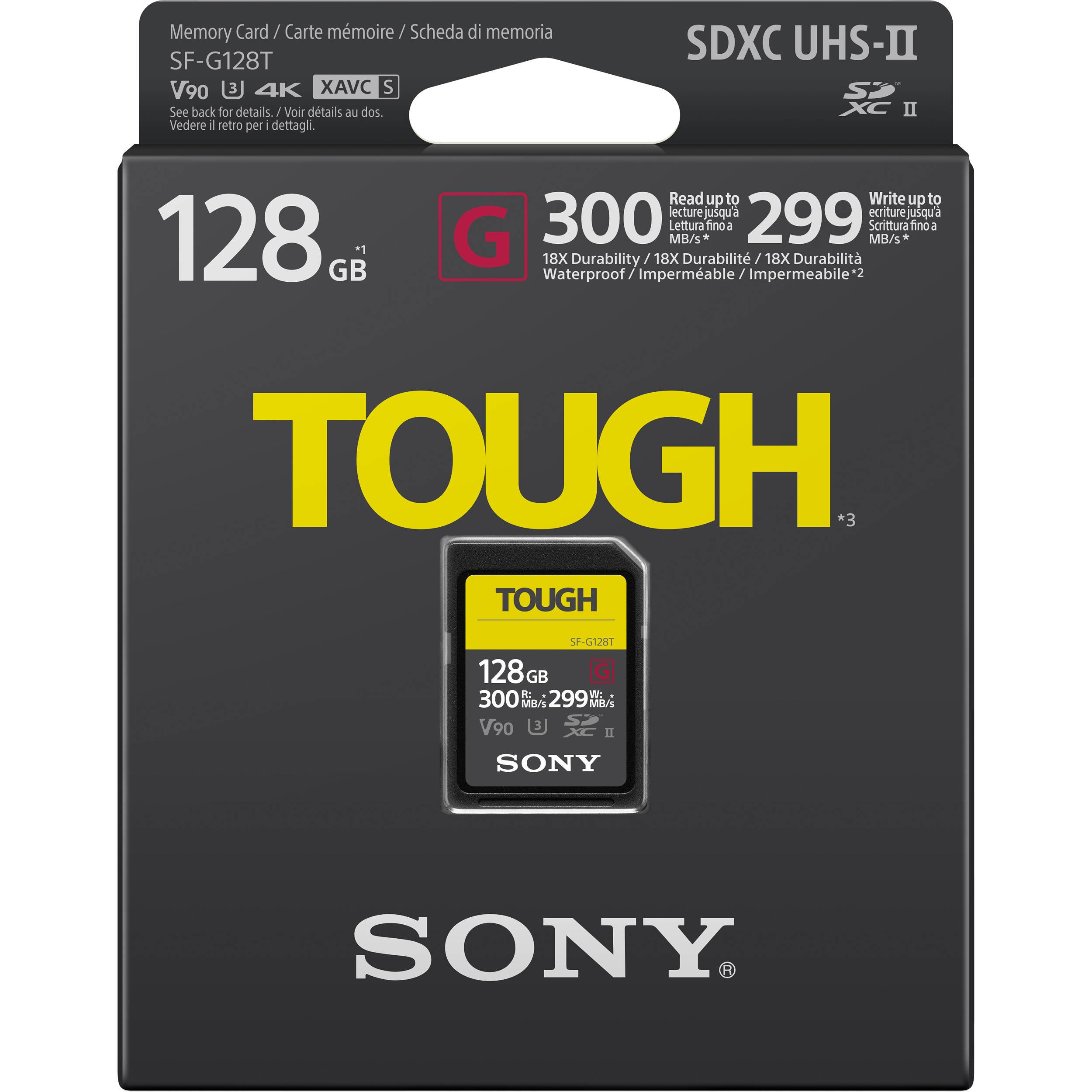 Thẻ nhớ Sony SDXC 128GB SF-G series TOUGH UHS-II truyền dữ liệu tốc độ nhanh