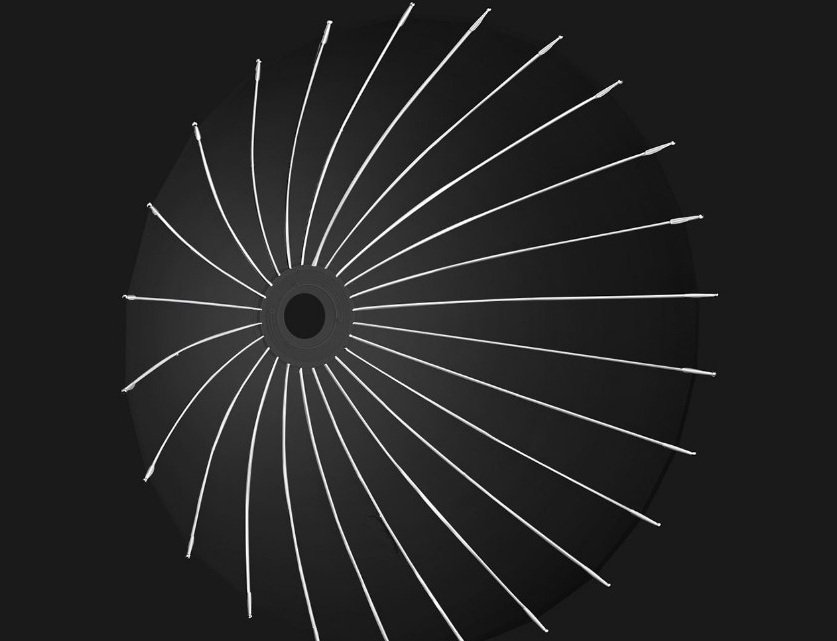 Parabolic Light Focusing System với 24 thanh nẹp Reflector