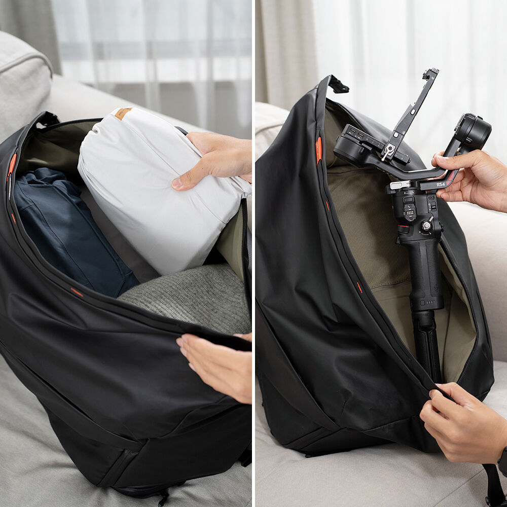 OneMo Travel Backpack 35L còn có thể mở rộng thêm 15l, nâng tổng không gian lưu trữ lên là 50l