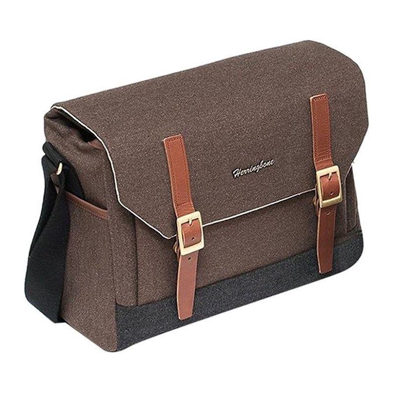 Túi Máy Ảnh Herringbone Postman Medium (Brown)