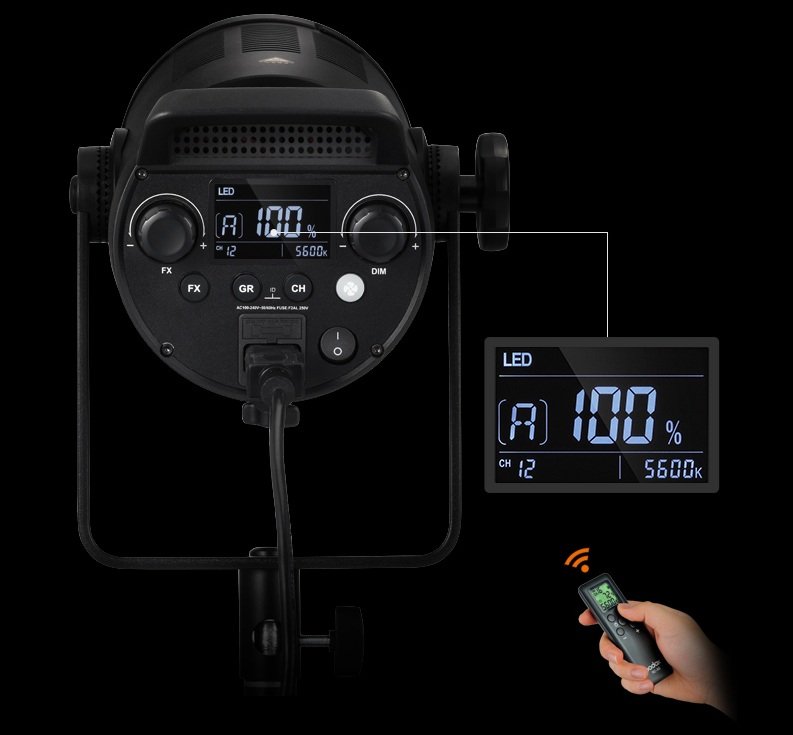 godox led sl 200w ii tích hợp điều khiển từ xa không dây