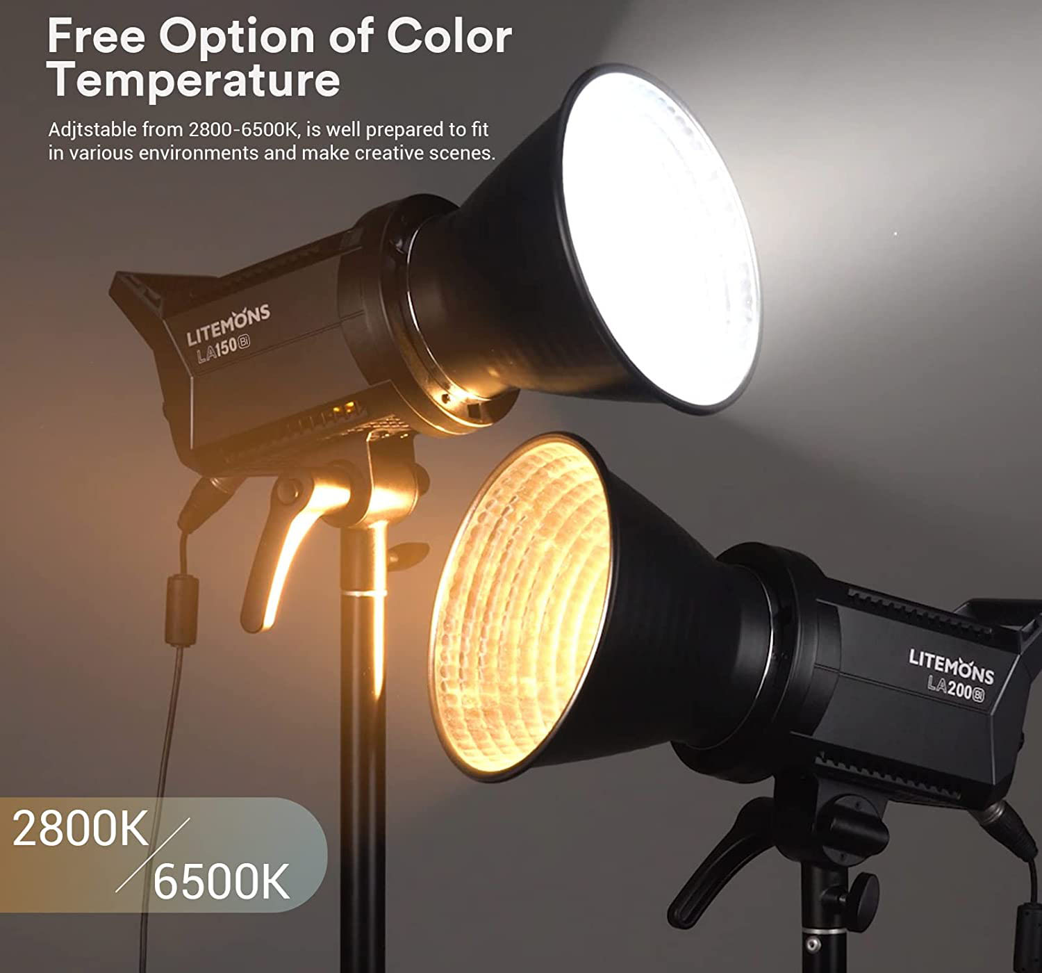 Dải nhiệt độ màu rộng 2800-6500K