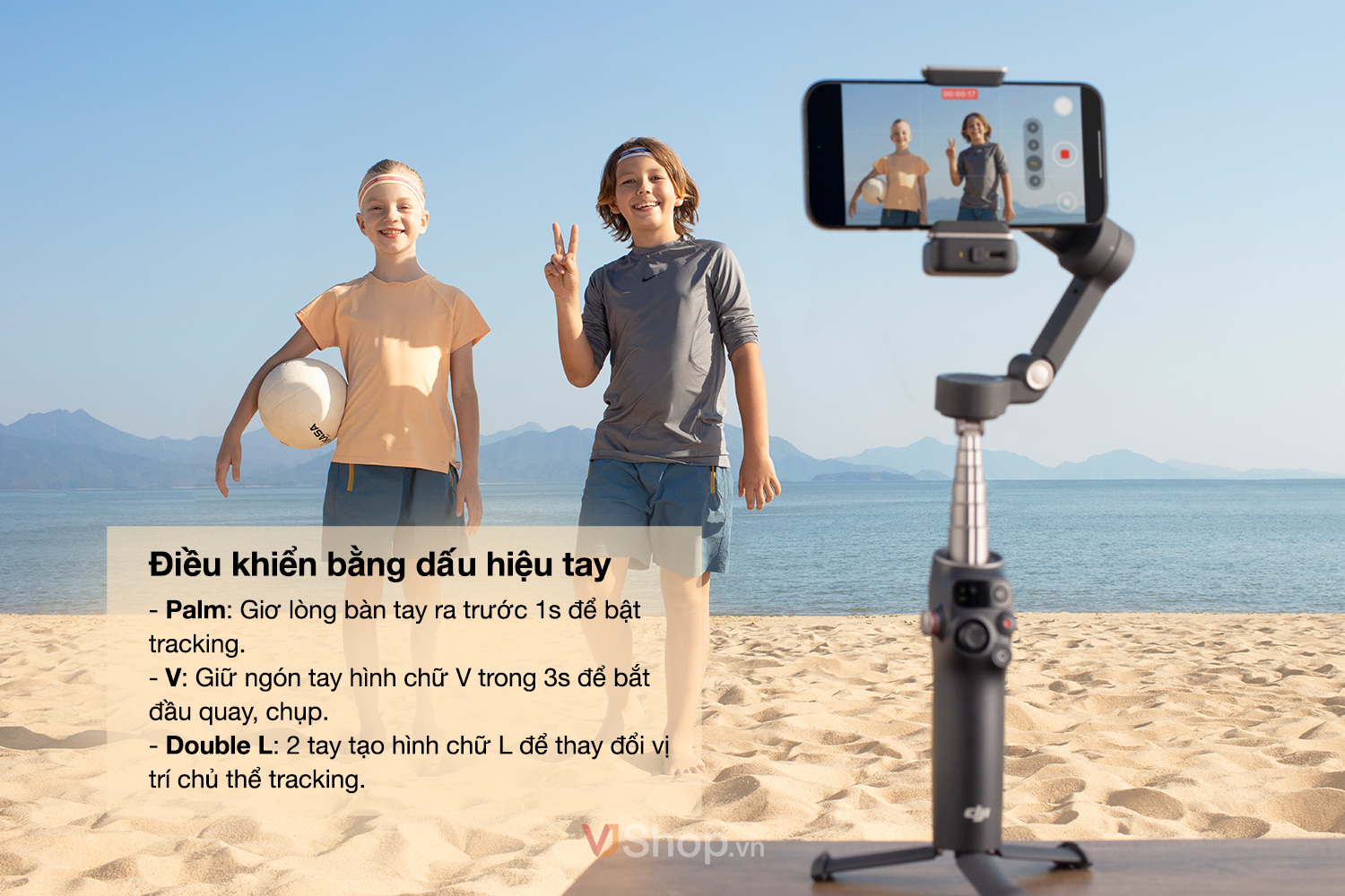 DJI OM 7P&nbsp;kết hợp Multifunctional Module, cung cấp khả năng&nbsp;điều khiển bằng cử chỉ tay