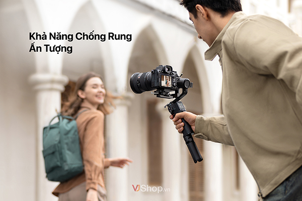 DJI RS 3 Mini sở hữu thiết kế chống rung ba trục ấn tượng