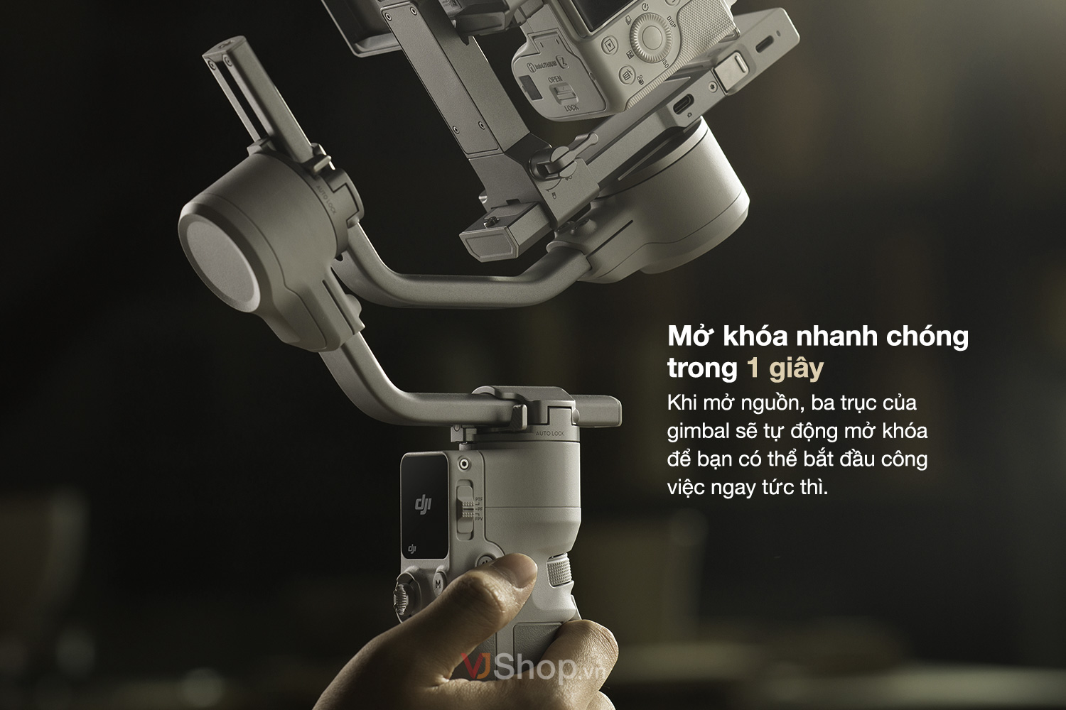 DJI RS 4 Mini - Mở khóa chỉ trong 1 giây, sẵn sàng quay ngay lập tức