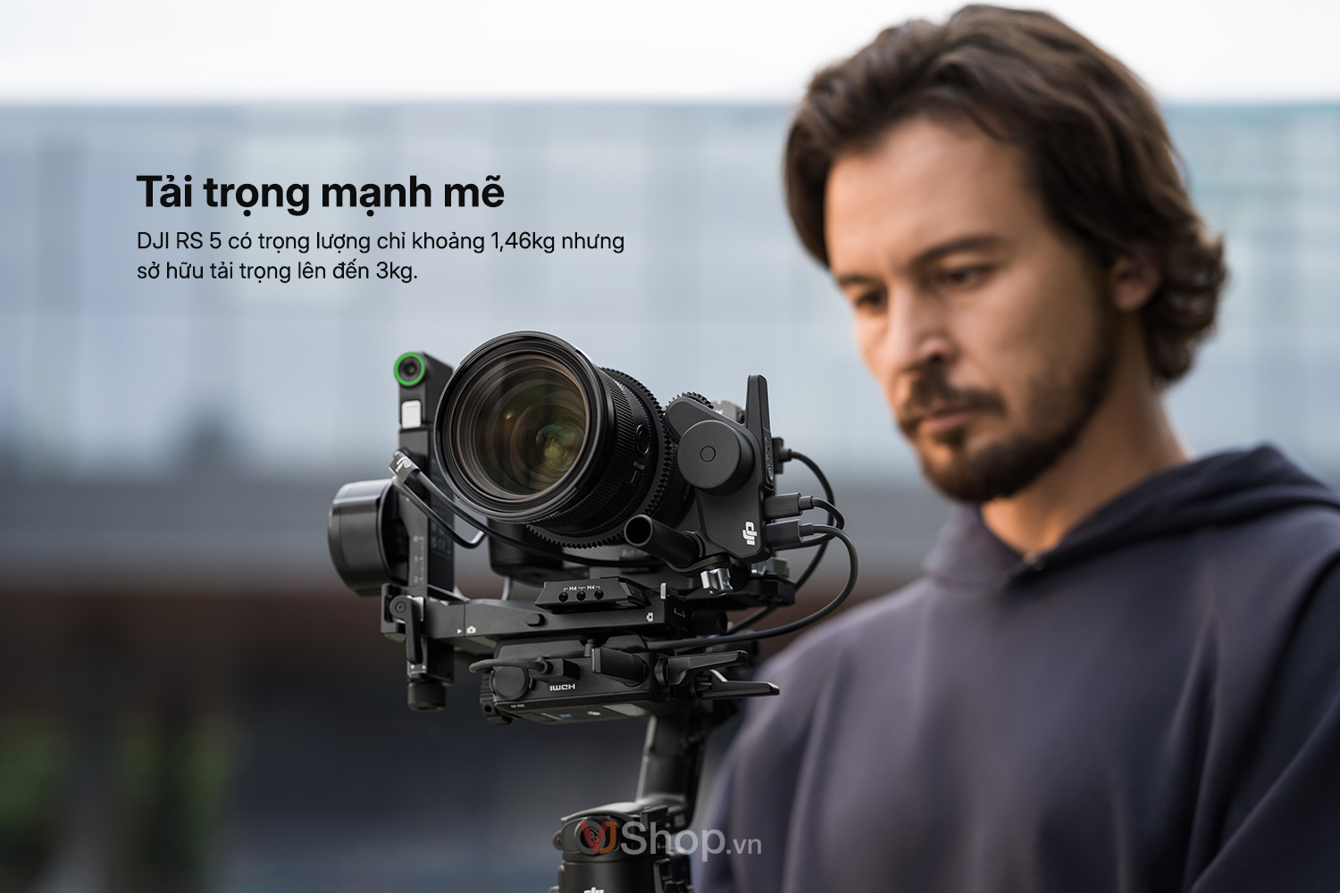 Thiết kế DJI RS 5 gọn nhẹ