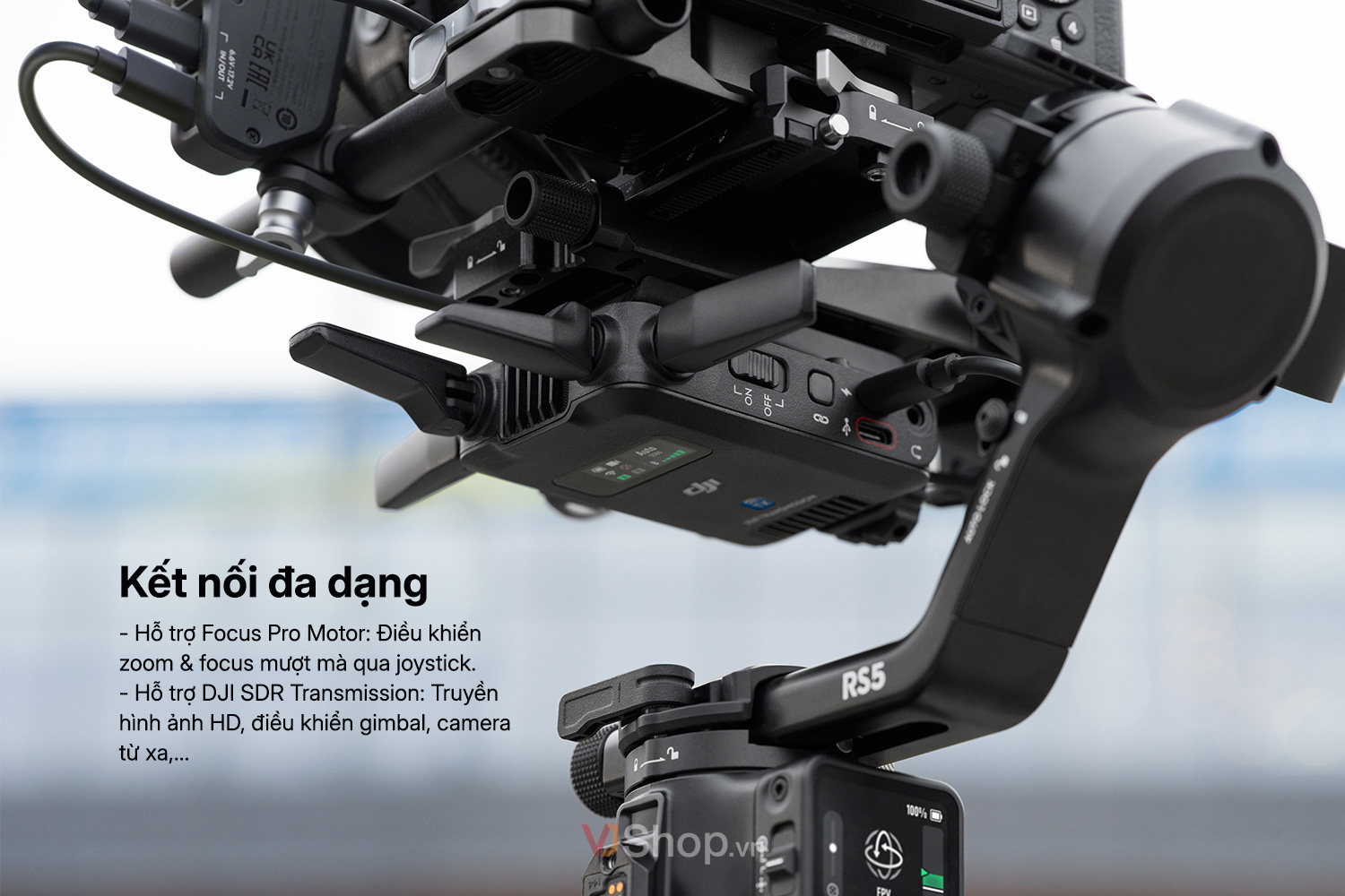 DJI RS 5 tương th&iacute;ch với DJI SDR Transmission