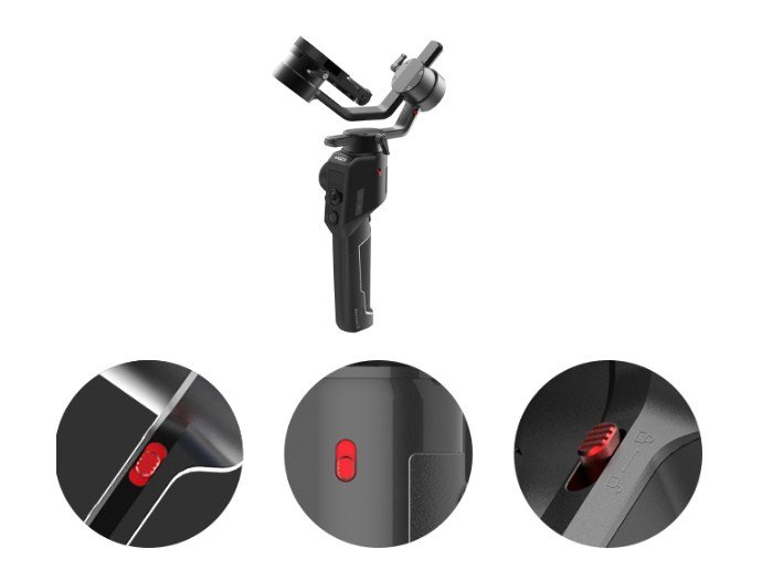 Moza AirCross 2 với thiết kế 3 trục khóa