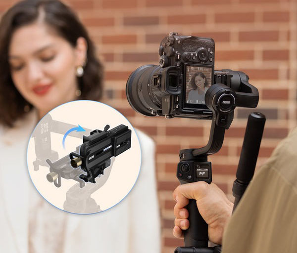 Trên gimbal WEEBILL 3S hệ thống tấm nhả nhanh cân bằng bốn chiều