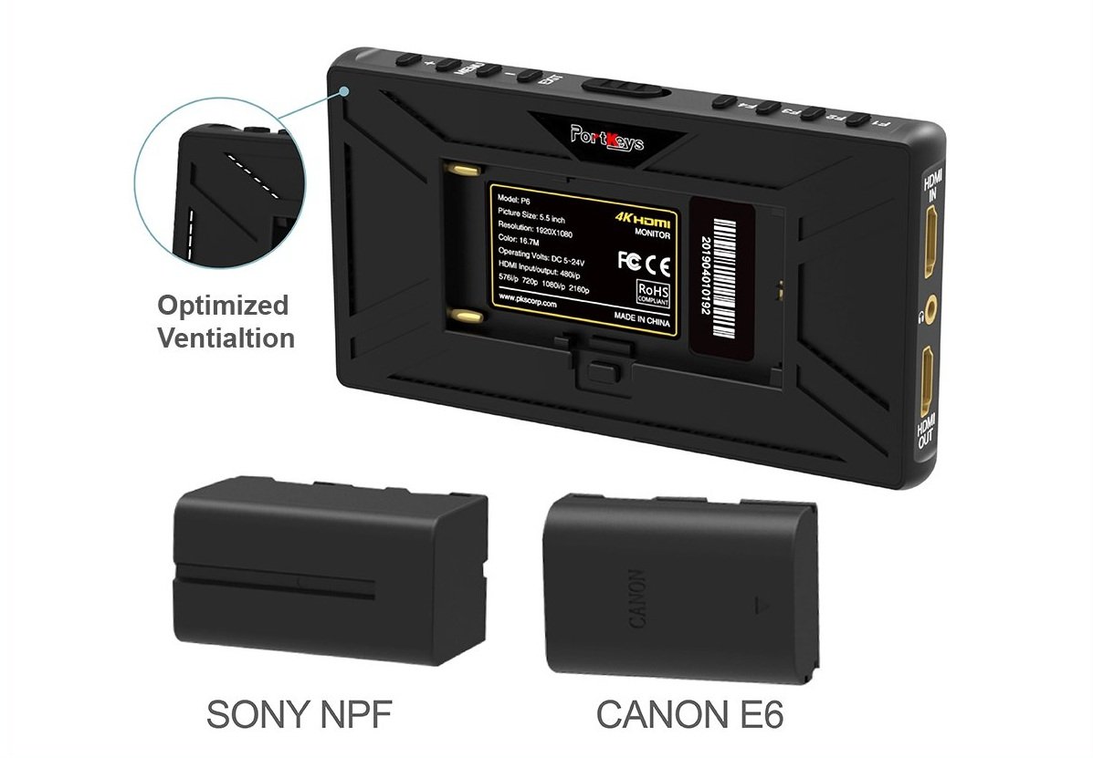Portkeys có thể sử dụng bộ pin Sony L-series, pin LP-E6