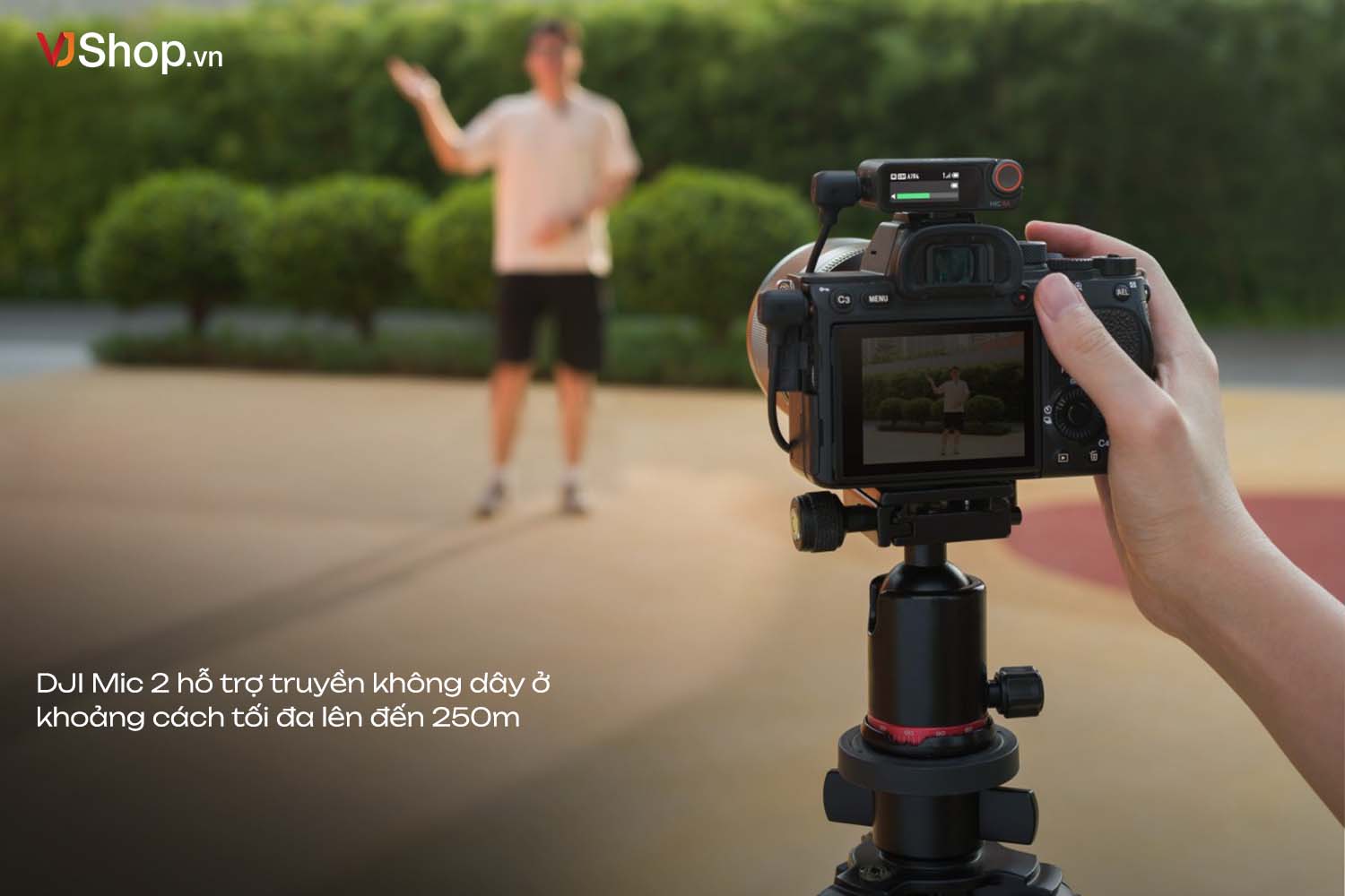 DJI Mic 2 cung cấp phạm vi truyền âm thanh với khoảng cách tối đa lên đến 250m