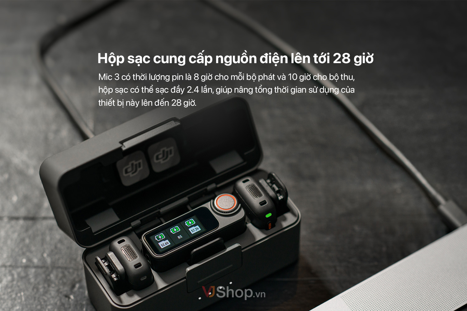 DJI Mic 3 được thiết kế để đồng hành cùng bạn trong mọi buổi quay dài hơi