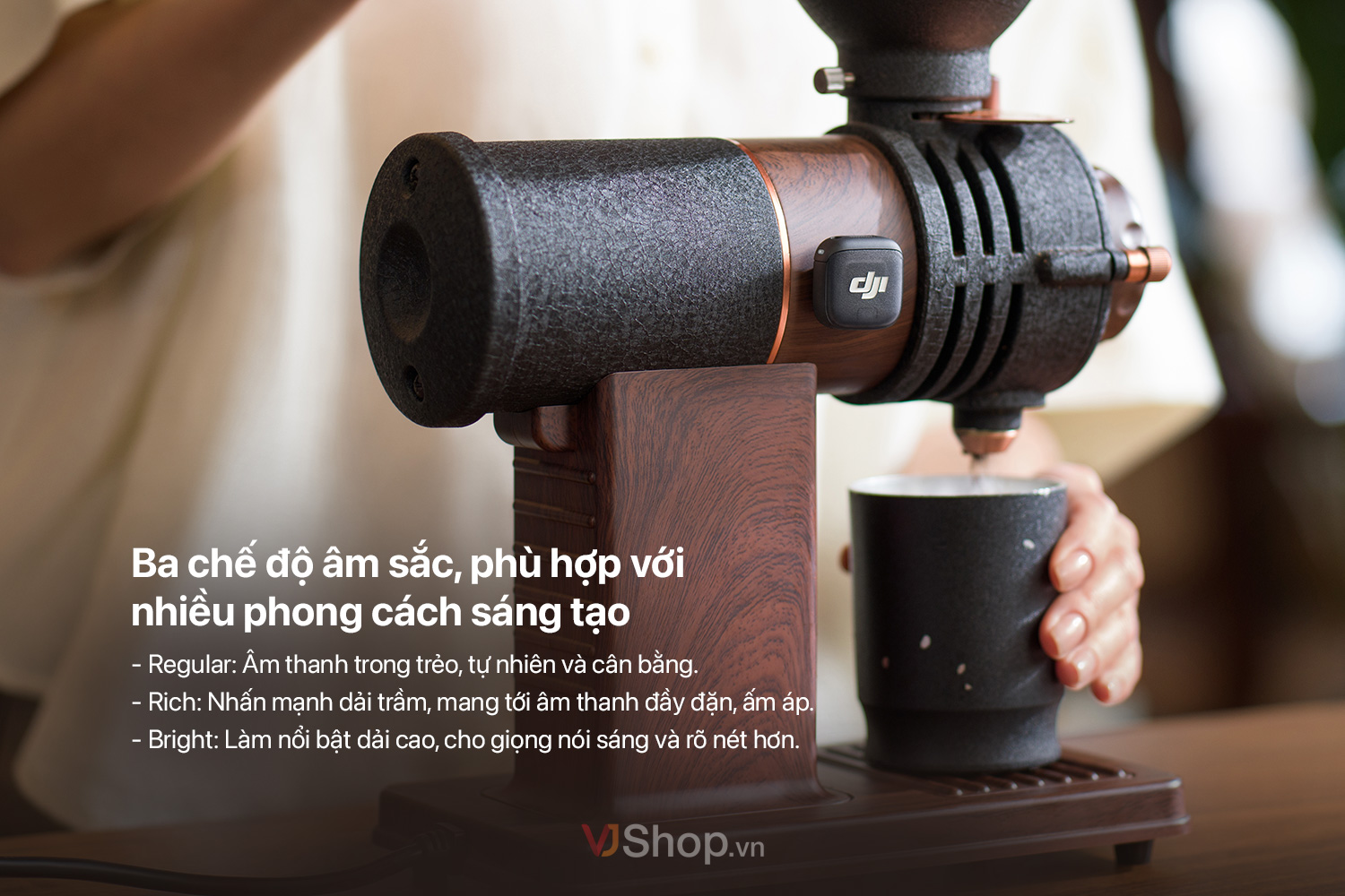 Tích hợp 3 presets giọng nói có sẵn