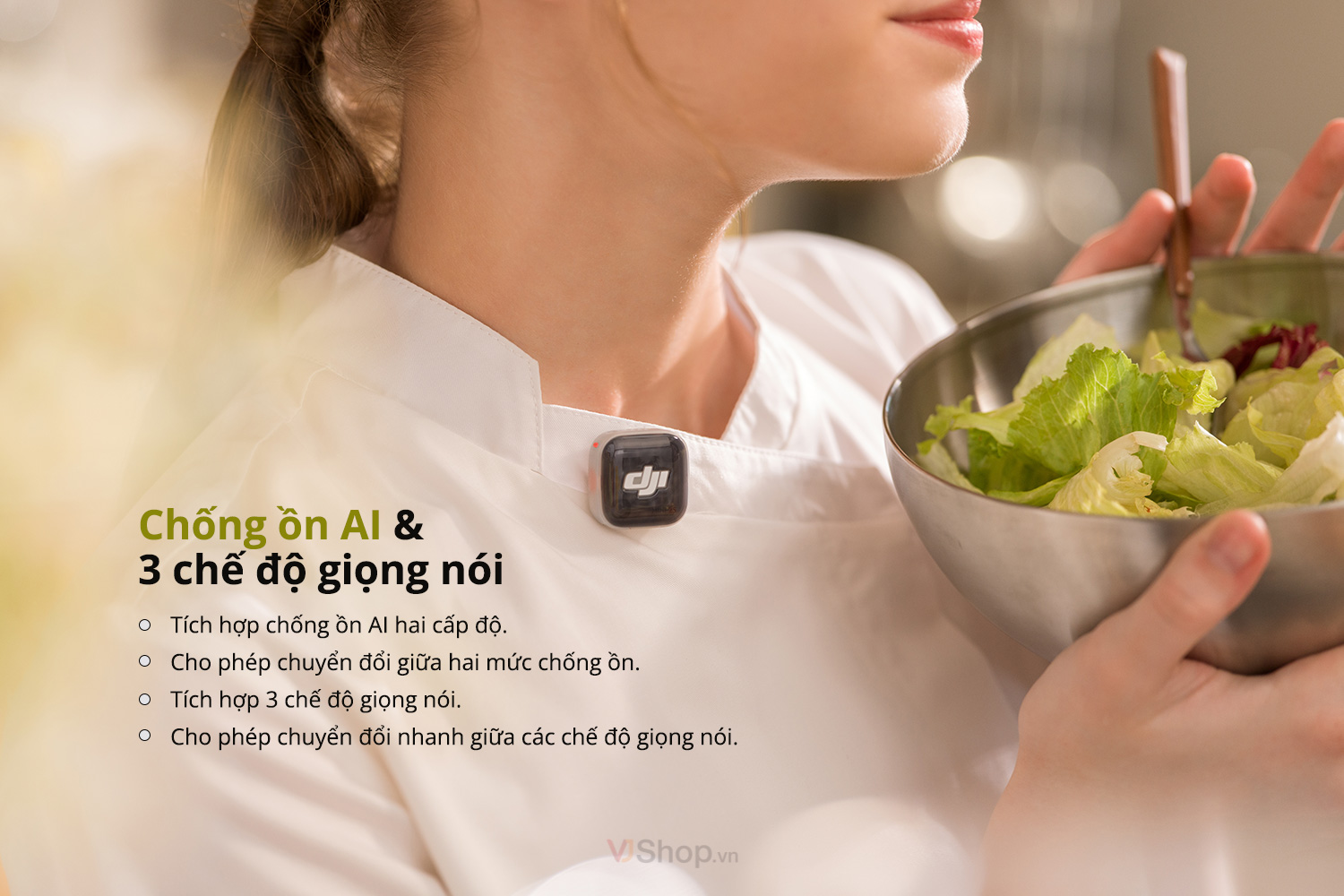 Khử tiếng ồn AI hai cấp độ