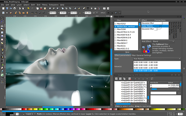 Inkscape là ứng dụng sửa đổi hình họa bên trên PC khá độc đáo