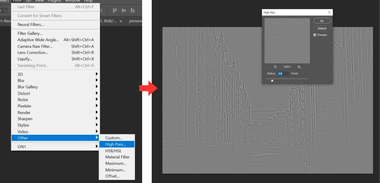 Tăng độ sắc nét nâng cao bằng Photoshop