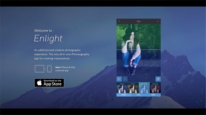 Ứng dụng chỉnh ảnh trên iphone - Enlight